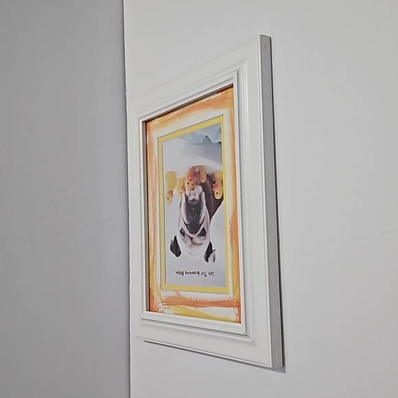 Let the Grooming Begin Framed Bulldog w/ Rubber Duck Picture White Orange Yellow - Picture 4 of 11